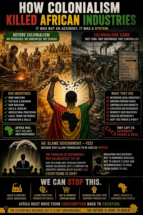 🔥 PAN-AFRICAN CONVERSATION 🔥How Colonialism Killed African IndustriesBefore colonial...