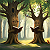 Poetry: In the hush of emerald glades where sunlight drips like gold,  three visions bloom—ancient...